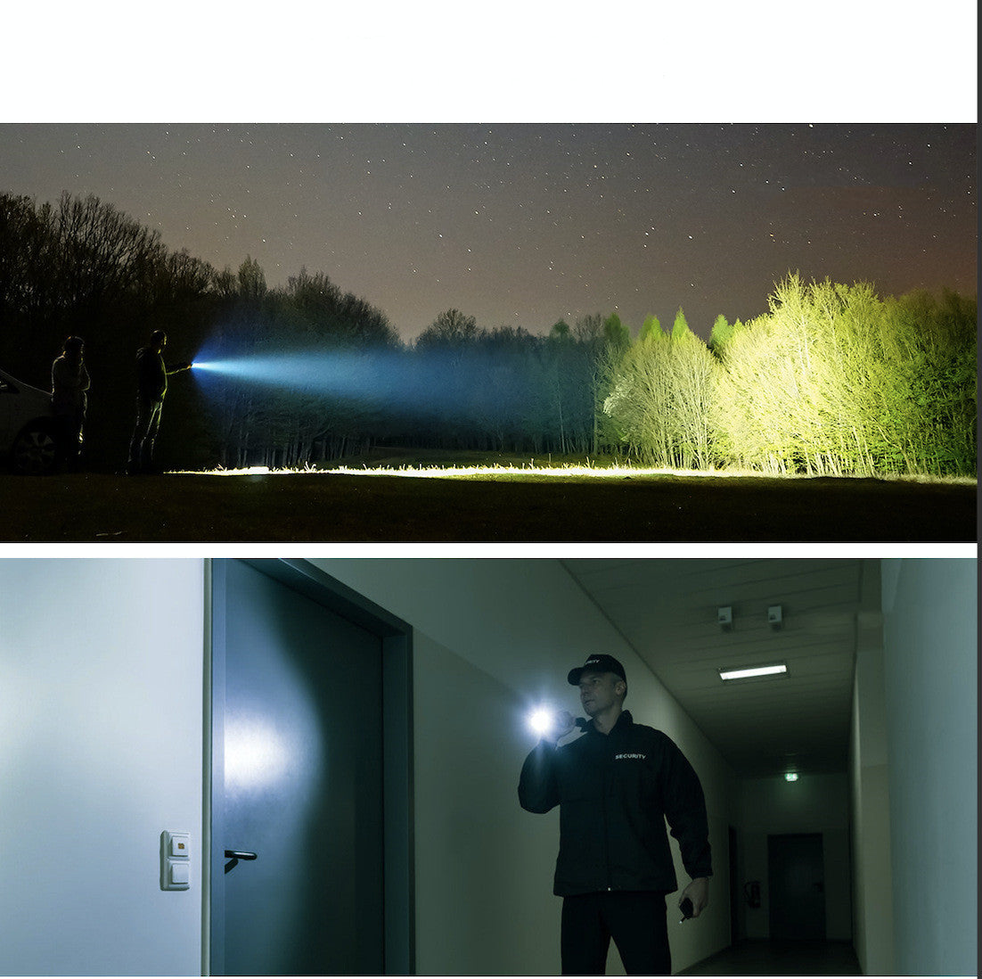 Rechargeable USB Waterproof Long-Range Camping Compass Flashlight