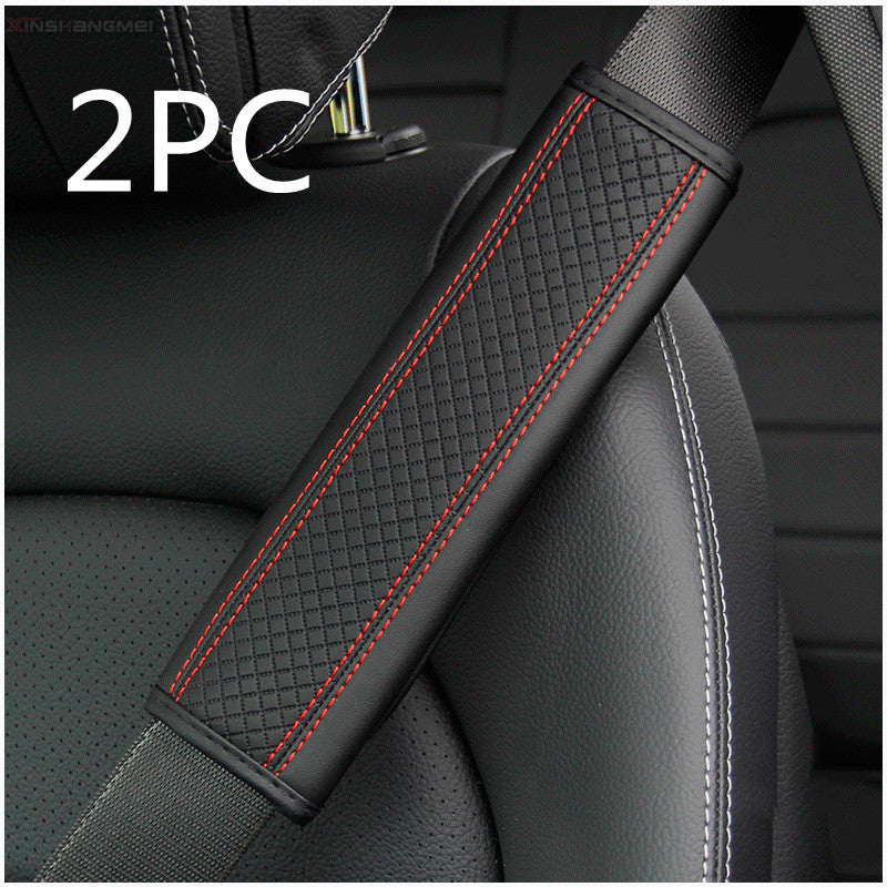Fiber Leather Car Seat Belt Shoulder Guard Protective Cover