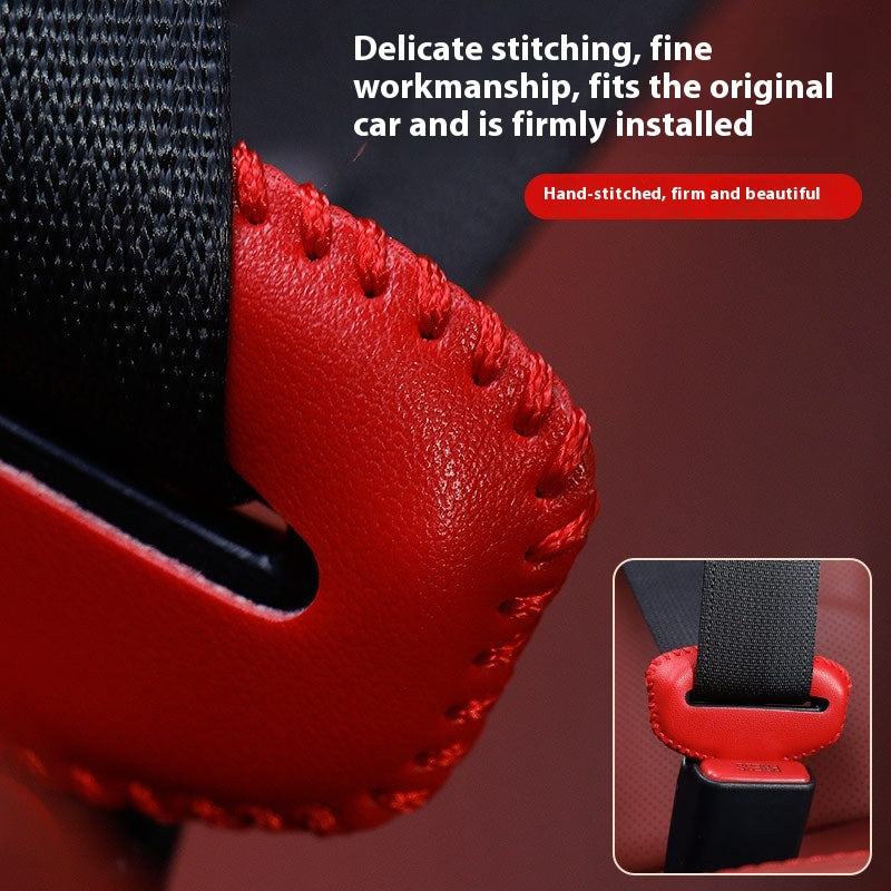 Car Seat Belt Bayonet Latch Protective Leather Cover