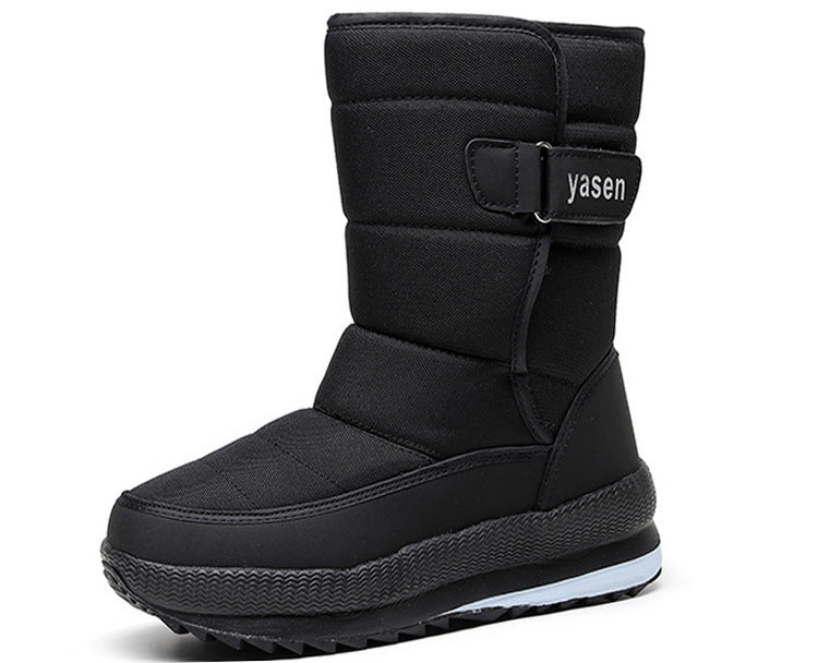Men’s Waterproof Short Snow Boots with Fleece Lining for Skiing and Hiking
