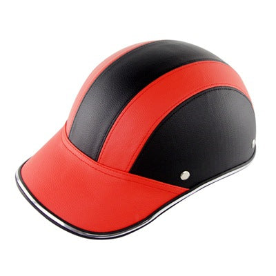 Baseball Cap Leather Helmet
