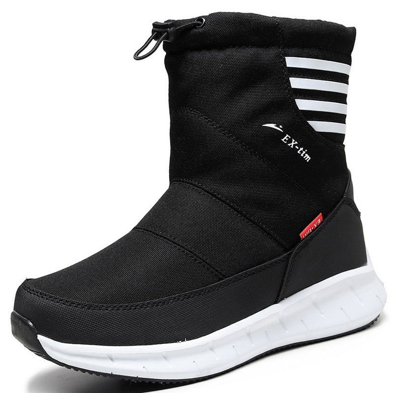 Men’s Waterproof Short Snow Boots with Fleece Lining for Skiing and Hiking