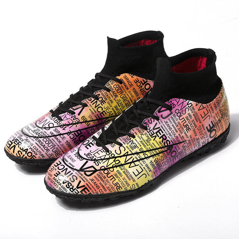 High-Top Soccer Shoes for Boys and Girls with TF Studs