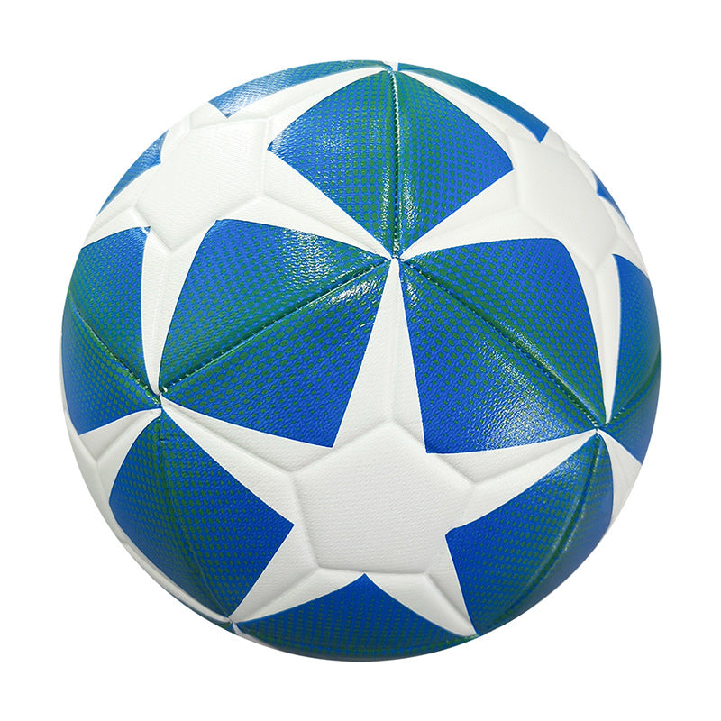 Youth Standard No. 5 PVC Soccer Ball, Machine-Sewn, Minimalist Design