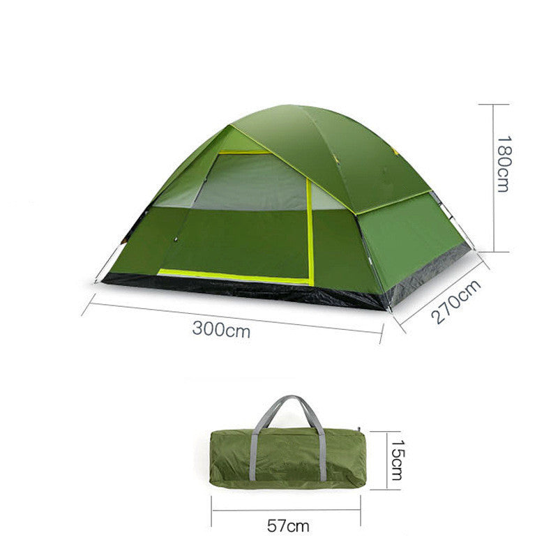 Double Layer Camping Tent with Sunshade and UV Protection