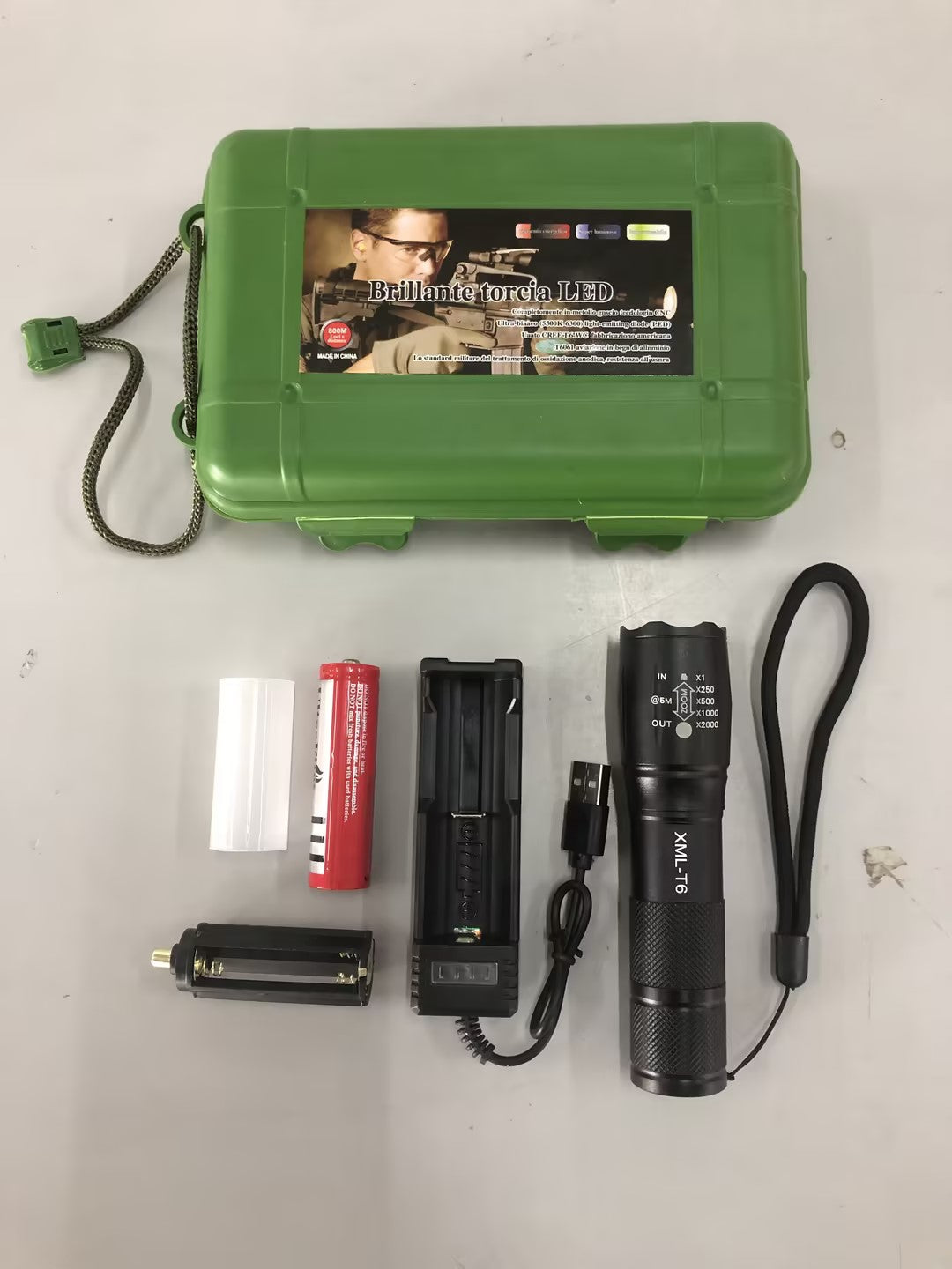 Rechargeable Super Bright Mini Flashlight Waterproof Outdoor Self-Defense