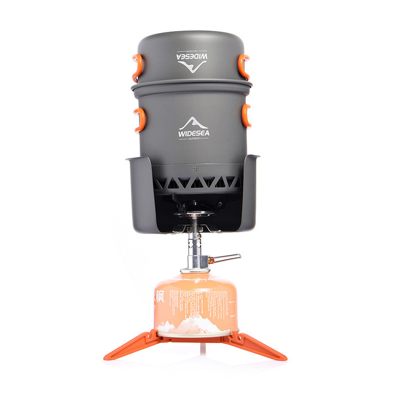 Widesea Outdoor Camping Cookware Set with Heat-Collecting Energy-Efficient Design