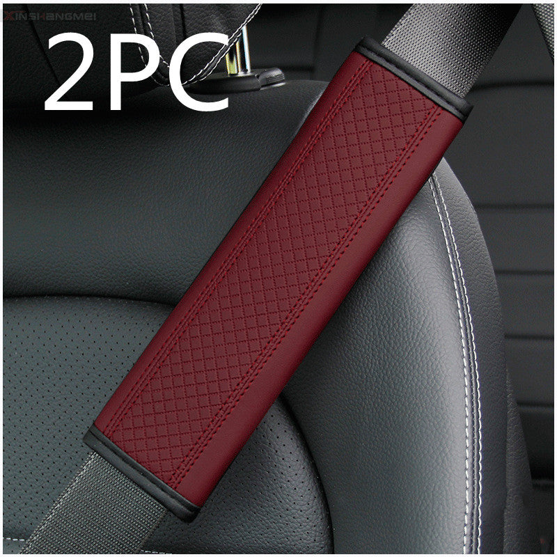 Fiber Leather Car Seat Belt Shoulder Guard Protective Cover