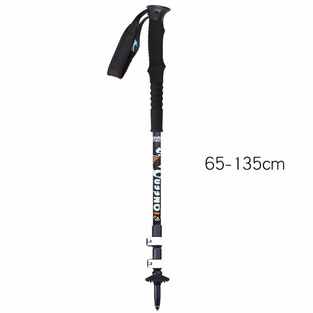 SPORTSHUB 1PC Aluminium Alloy 3-Section Telescopic Ski Poles