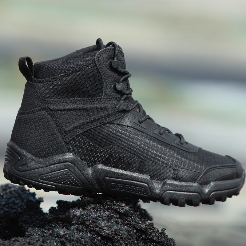 Men's Ultralight Mid-Tube Combat Boots Tactical Desert Hiking Shoes