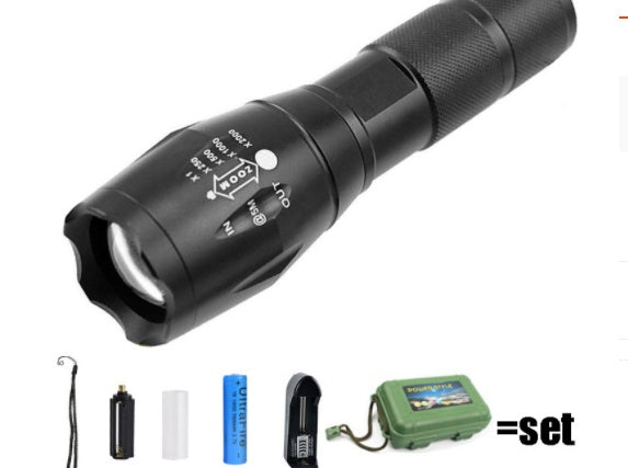 Rechargeable Super Bright Mini Flashlight Waterproof Outdoor Self-Defense