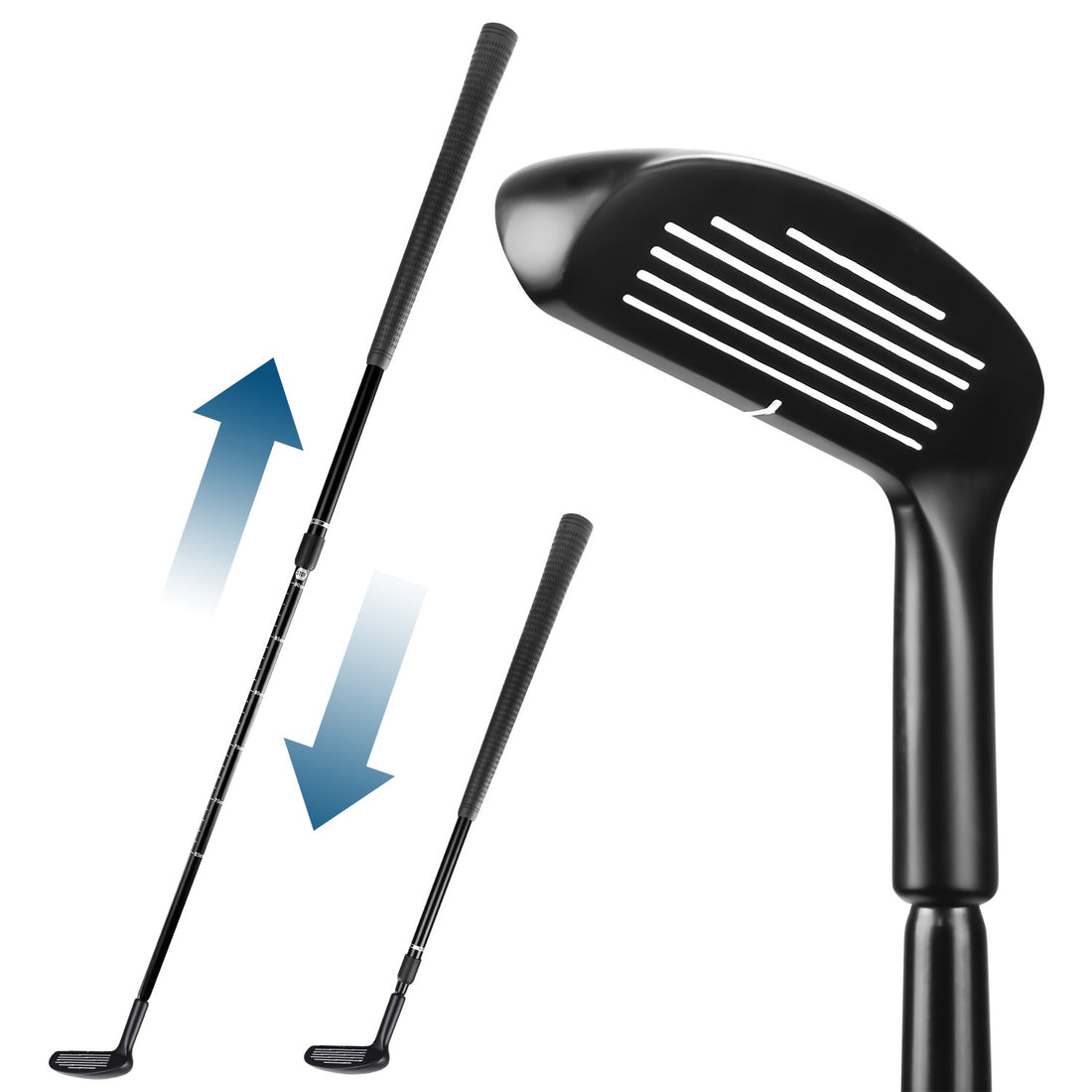 Double-Sided Zinc Alloy Telescopic Golf Club for Practice