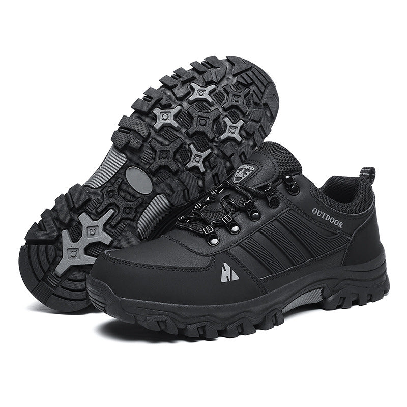 Men's Low Top Lace-Up Outdoor Hiking Casual Shoes