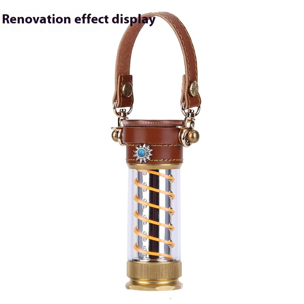 3-Piece Camping Lantern Set With Leather Hanging Rope
