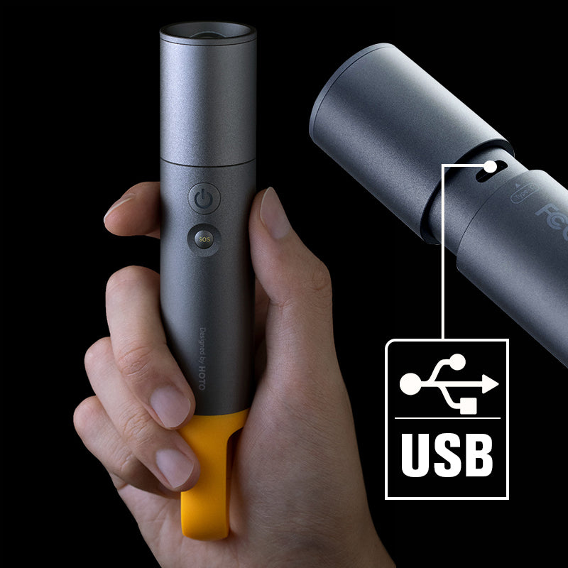 Lumen Bright Stepless Zoom Flashlight Long-Lasting Outdoor Camping Light