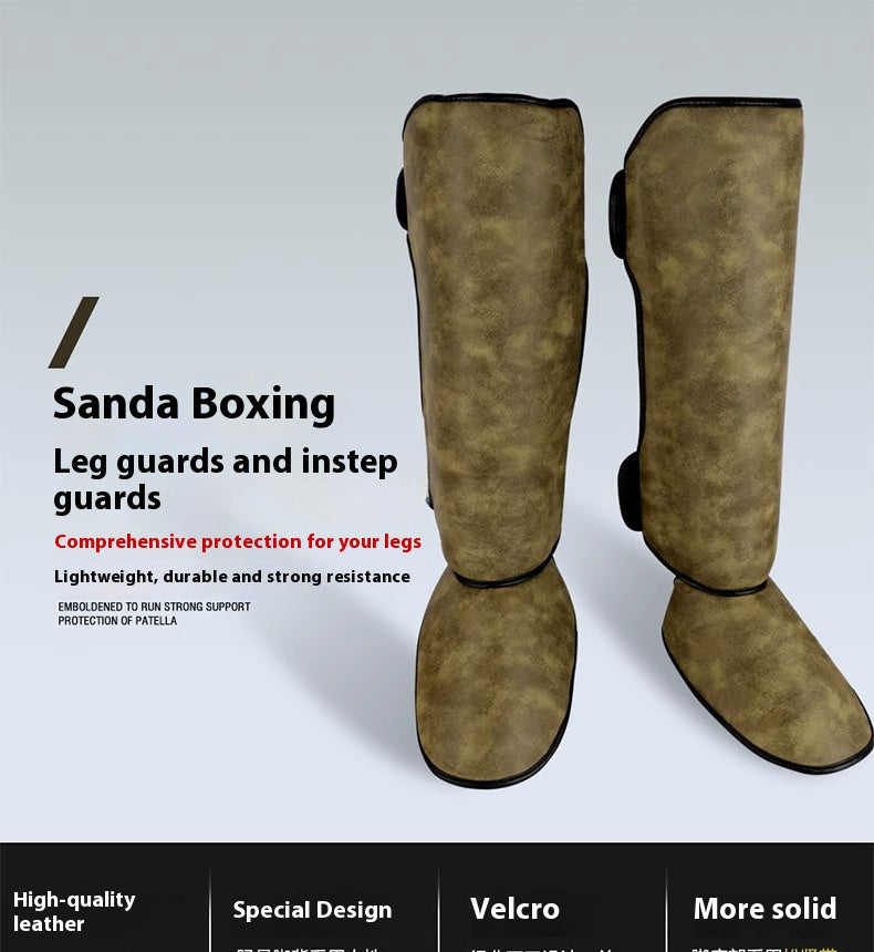 Thickened Shin Guards for Fighting and Boxing Protection