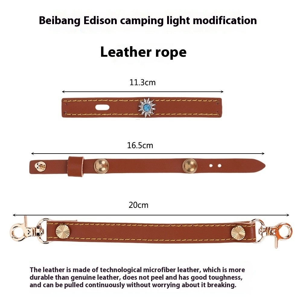 3-Piece Camping Lantern Set With Leather Hanging Rope