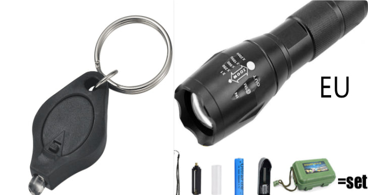 Rechargeable Super Bright Mini Flashlight Waterproof Outdoor Self-Defense