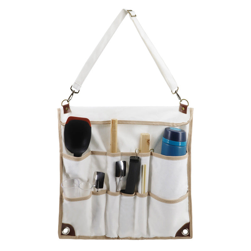 Outdoor Camping Foldable Tableware Set with Spatula, Spoon, and Hanging Bag