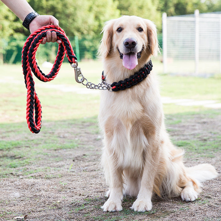 Heavy-Duty Nylon Braided Pet Collar and Leash Set