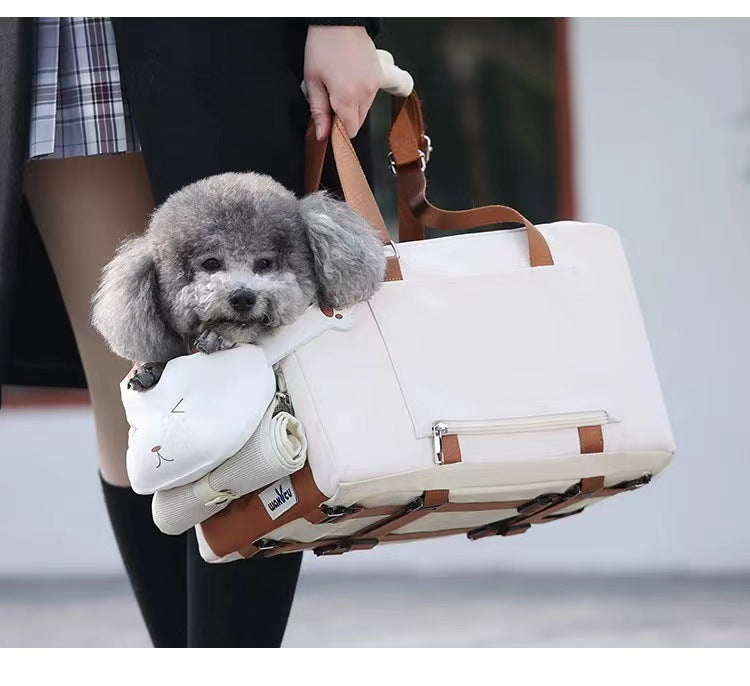 One-Shoulder Portable Outdoor Pet Travel and Bed Case
