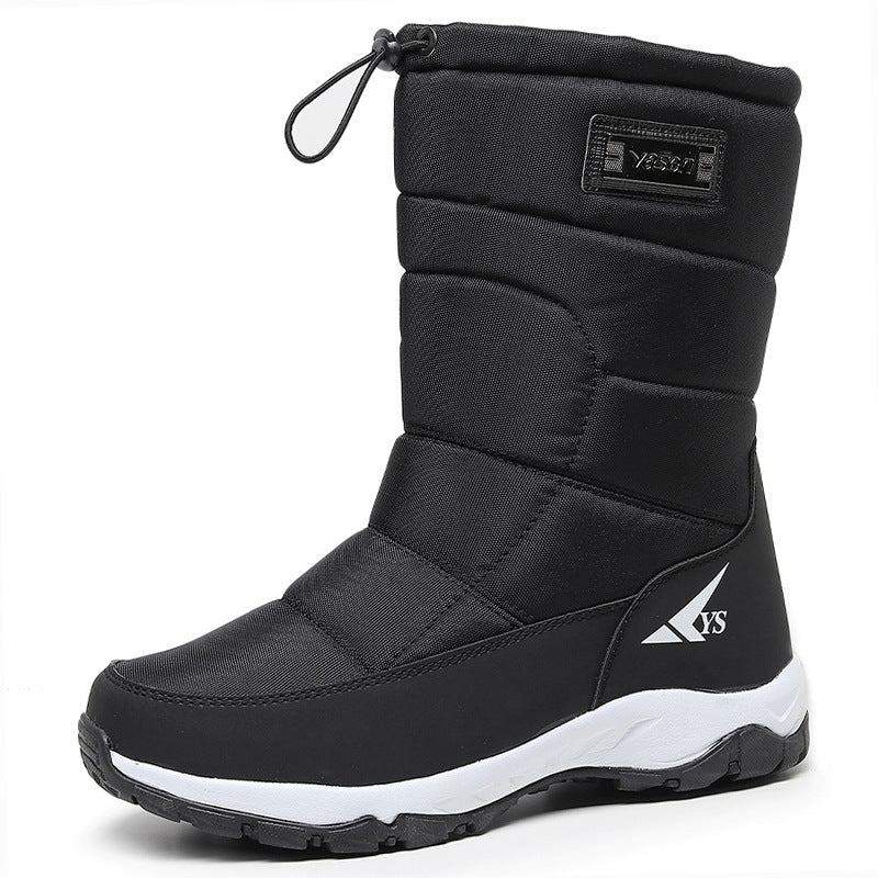 Men’s Waterproof Short Snow Boots with Fleece Lining for Skiing and Hiking
