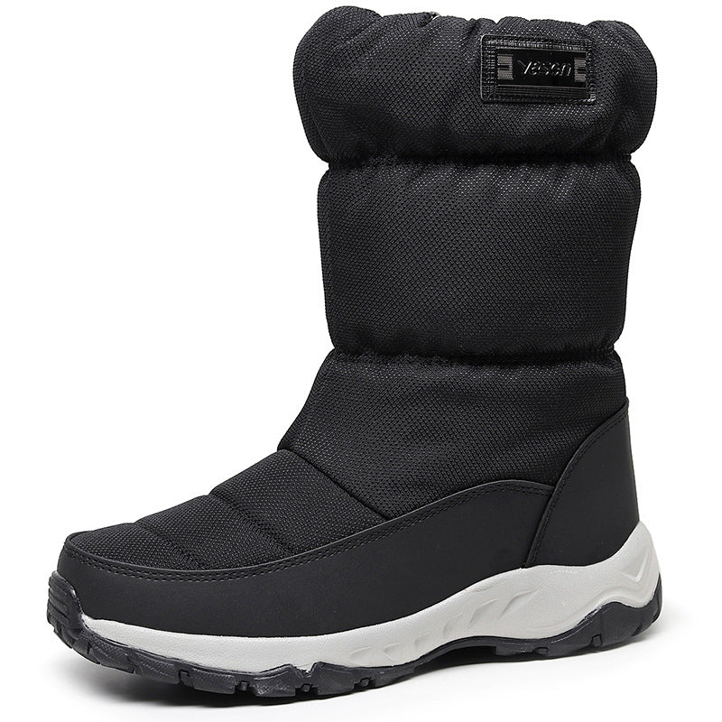 Men’s Waterproof Short Snow Boots with Fleece Lining for Skiing and Hiking