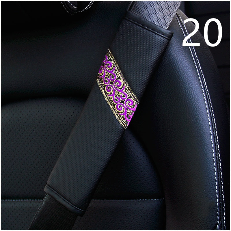 Ethnic Style Seat Belt Shoulder Cover For All Seasons