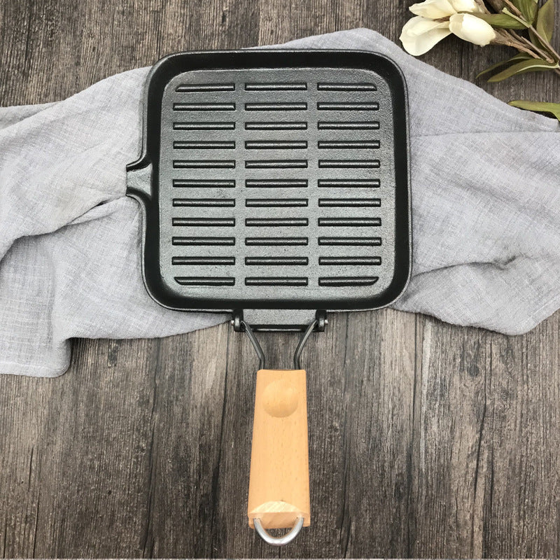 Camping Cast Iron Skillet and Folding Pan Cookware Set
