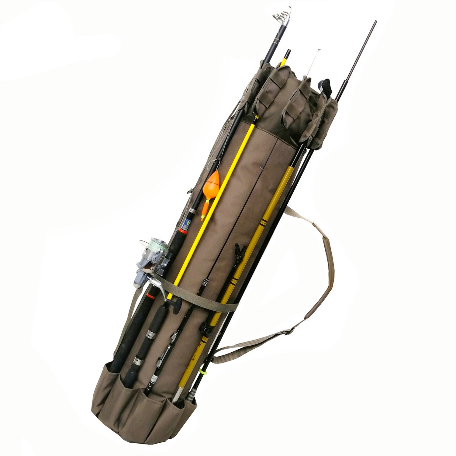 Cylindrical Fishing Bag for Rods and Fishing Gear