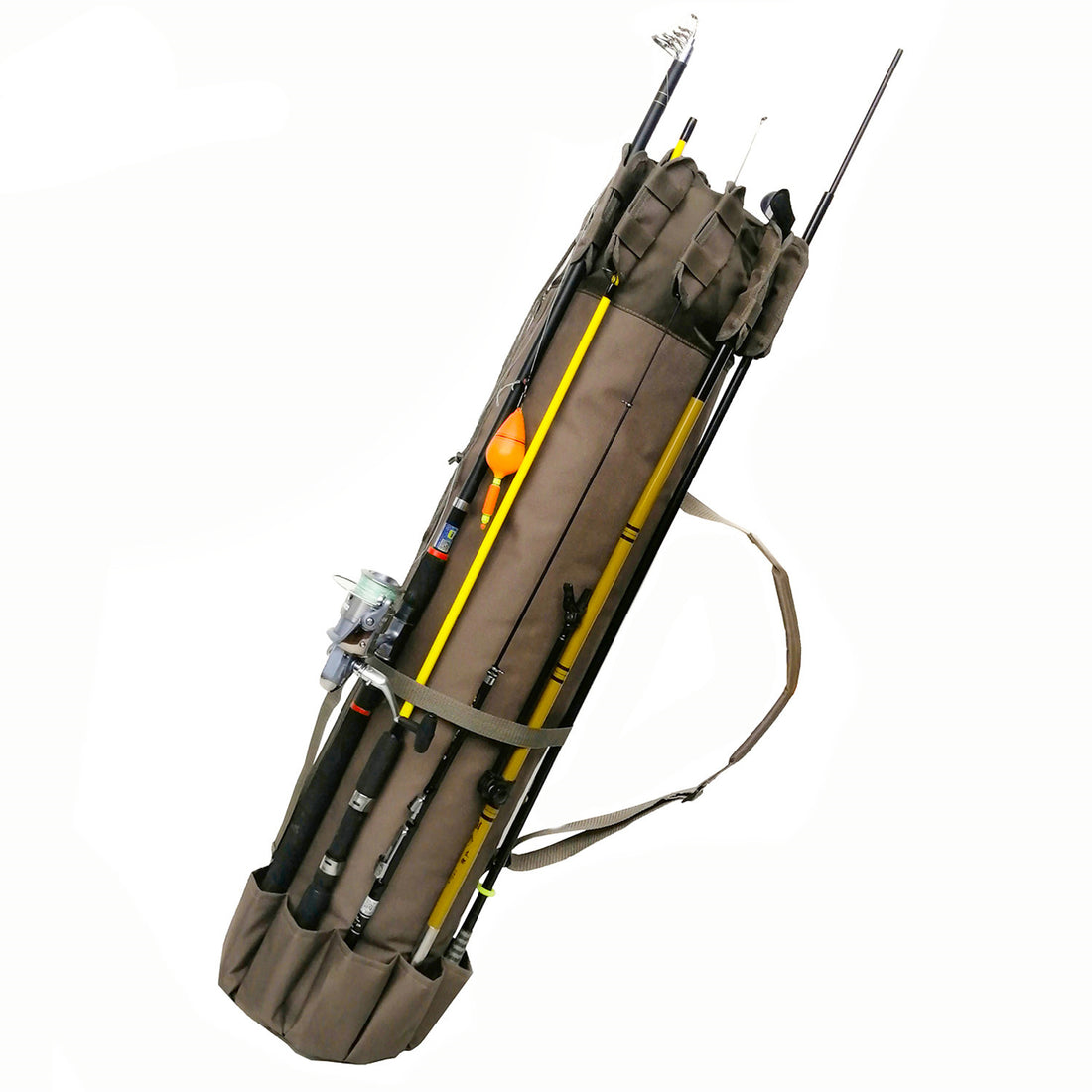 Cylindrical Fishing Bag for Rods and Fishing Gear