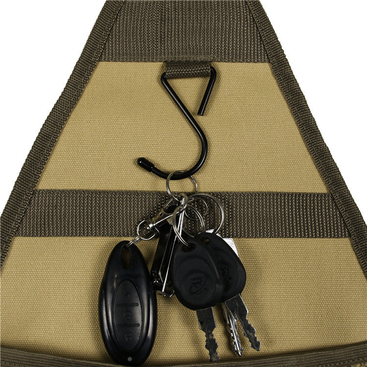 Outdoor Camping Foldable Tableware Set with Spatula, Spoon, and Hanging Bag