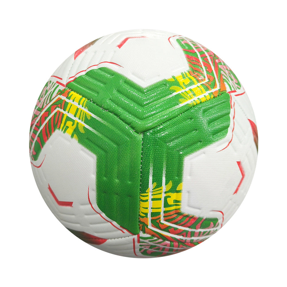 Youth Standard No. 5 PVC Soccer Ball, Machine-Sewn, Minimalist Design