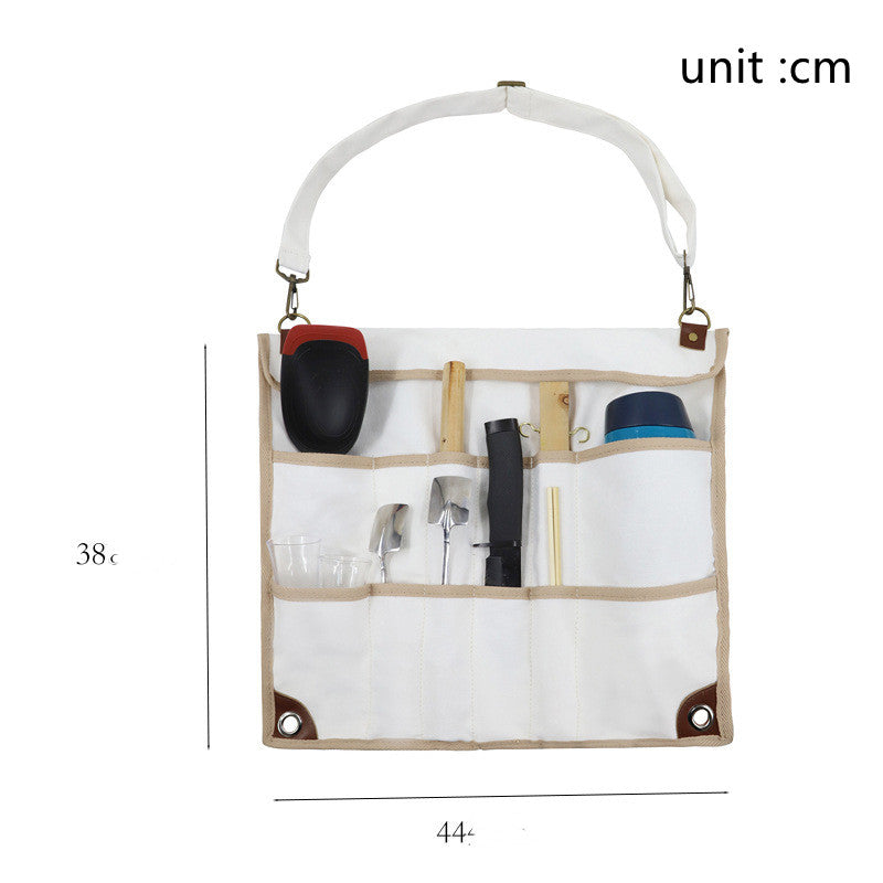 Outdoor Camping Foldable Tableware Set with Spatula, Spoon, and Hanging Bag