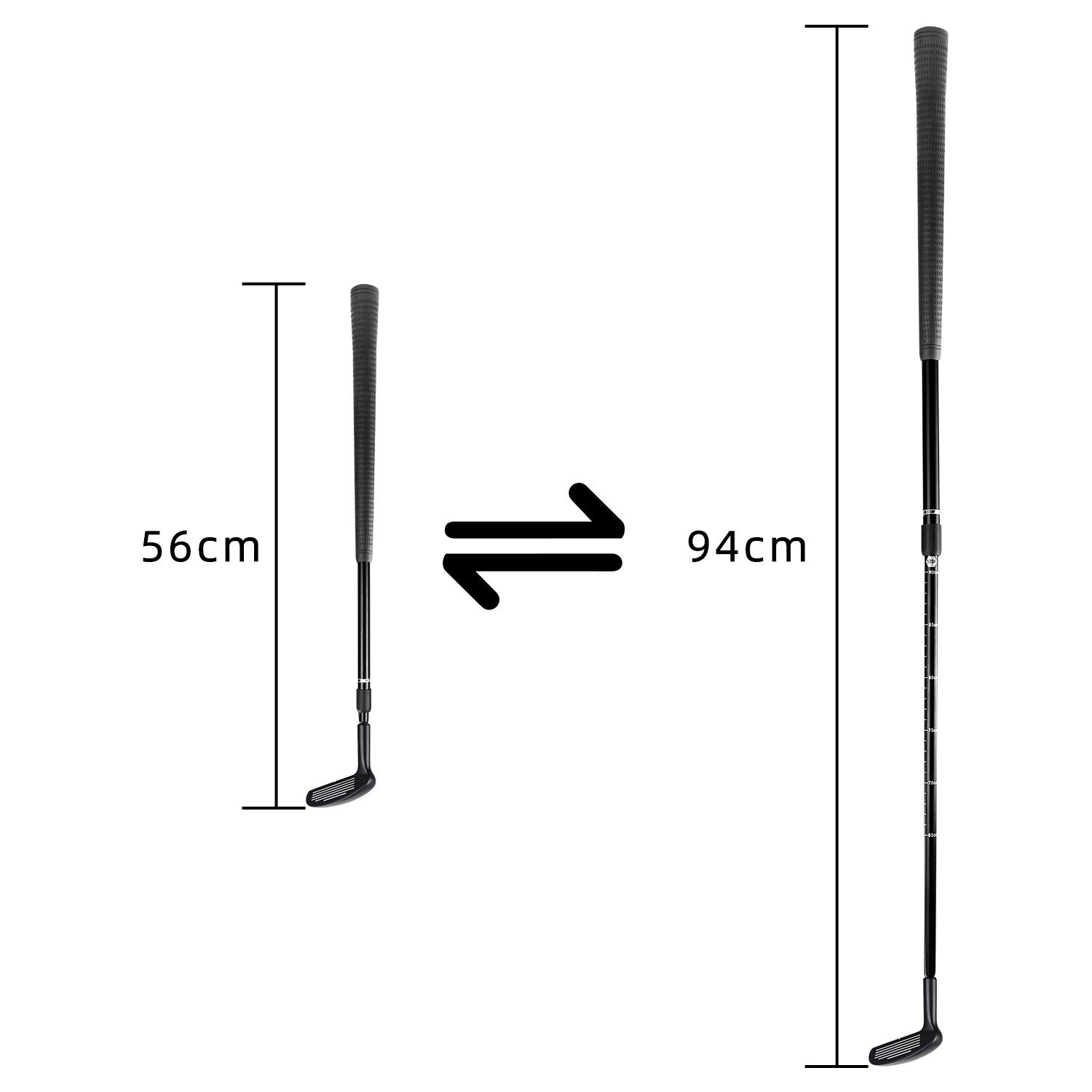 Double-Sided Zinc Alloy Telescopic Golf Club for Practice
