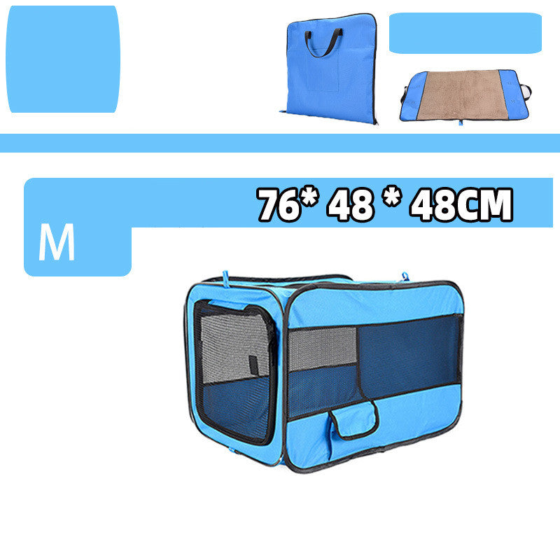 Portable Foldable Pet Travel Carrier Bag with Safety Zippers