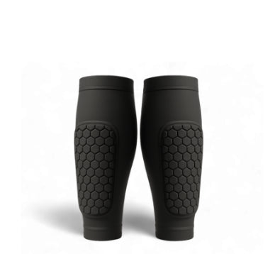 Football Shin Guards with Protective Pads, Leg Sleeves for Teen Sports Training