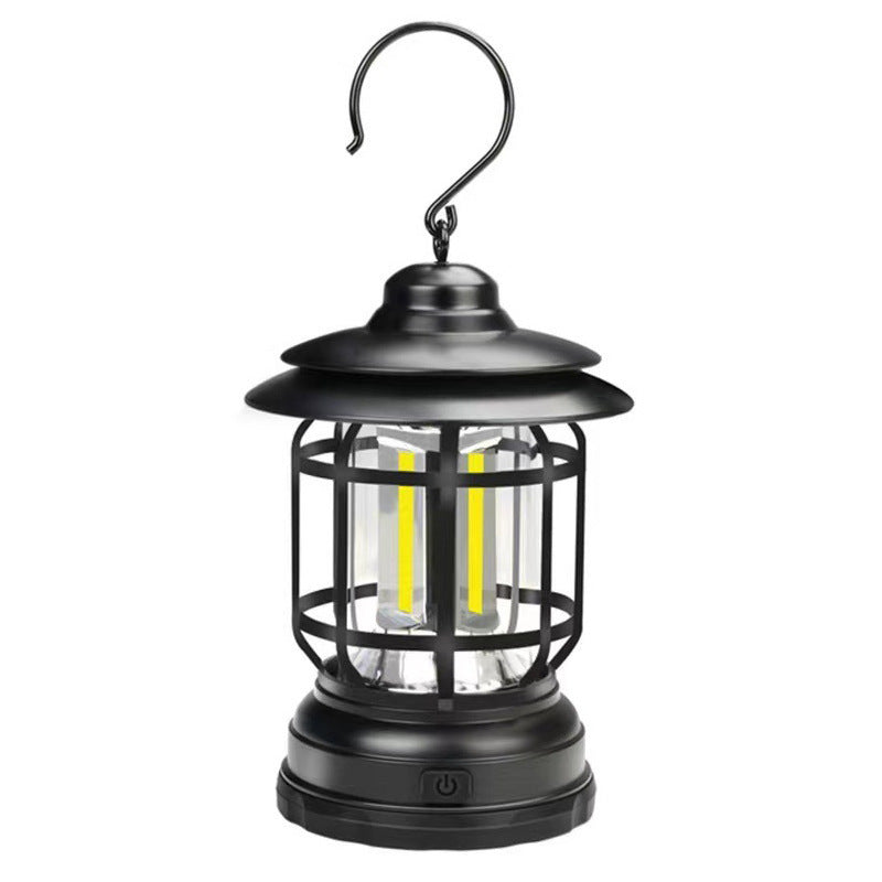 Retro Outdoor Revolving Camping Lantern Rechargeable Portable Lamp