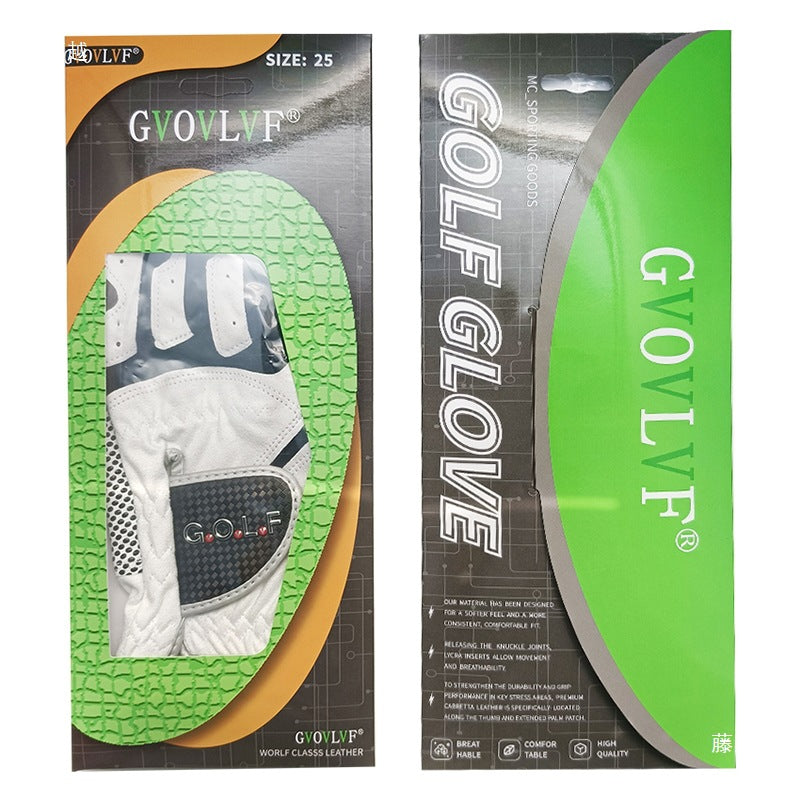 Breathable Microfiber Golf Gloves with Non-Slip Grip Particles