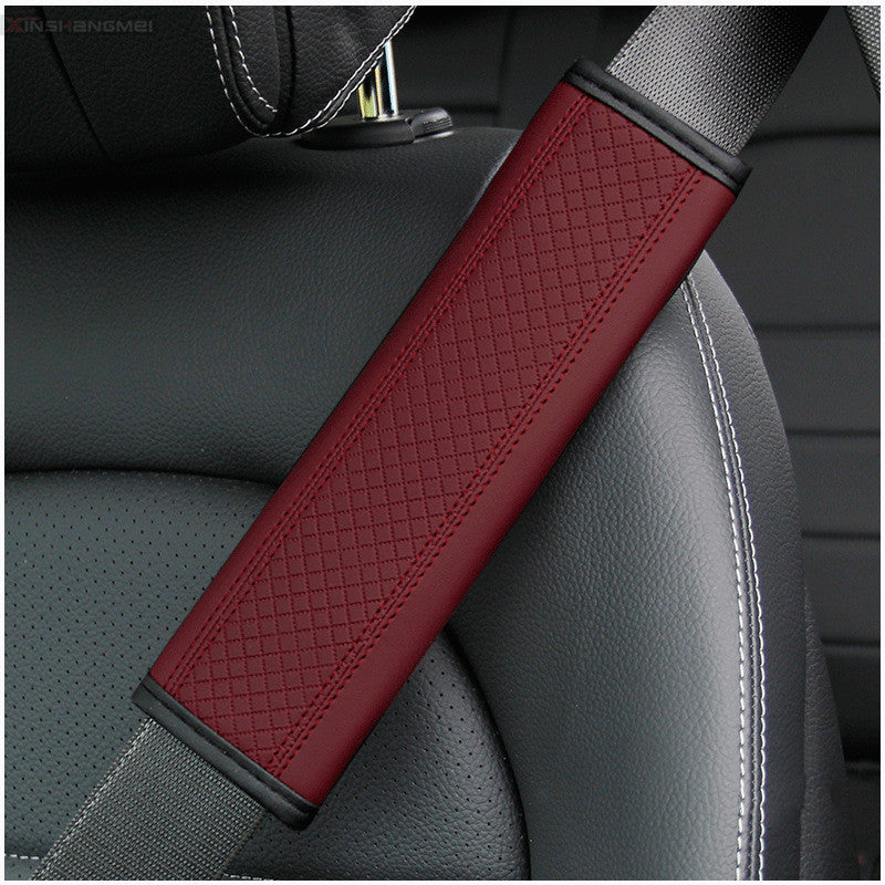 Fiber Leather Car Seat Belt Shoulder Guard Protective Cover