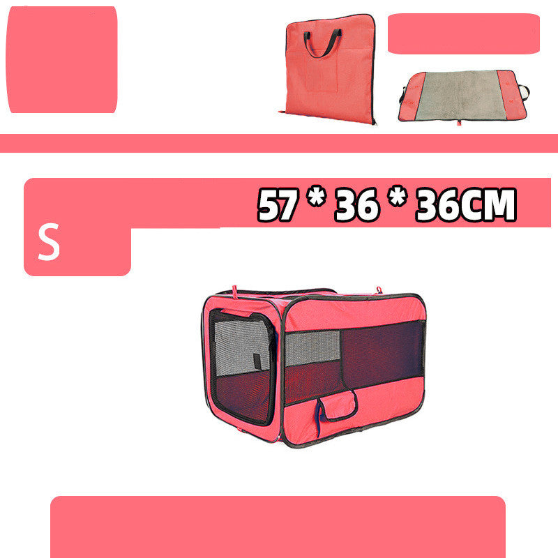 Portable Foldable Pet Travel Carrier Bag with Safety Zippers